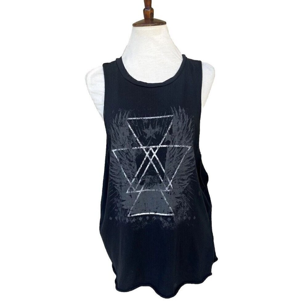 Swell Women's Cotton Cutout Tank Top Black size S M